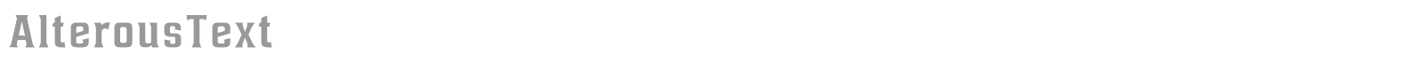 Alterous font preview